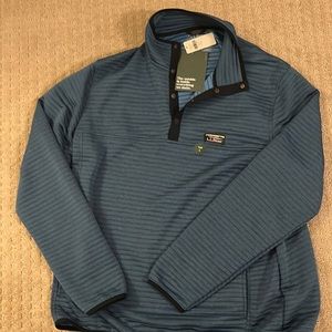 NWT LL BEAN blue quarter zip.
